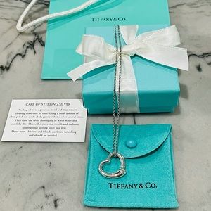 Tiffany & Co. Peretti Open Heart Silver Pendant